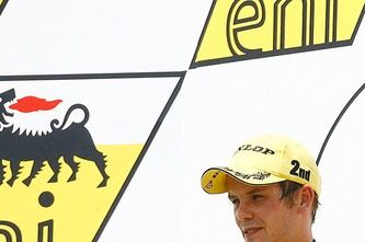 Márquez, con Kallio y De Angelis en el podio