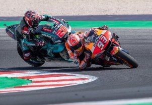 QUartararo peleó la victoria a Márquez hasta la última curva