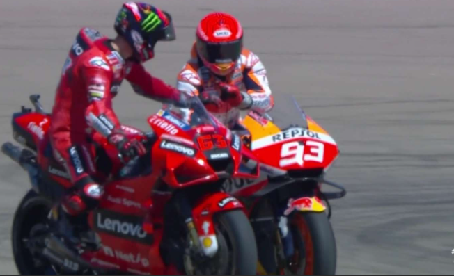 Bagnaia ganó su primera carrera de MotoGP tras un precioso duelo con Márquez